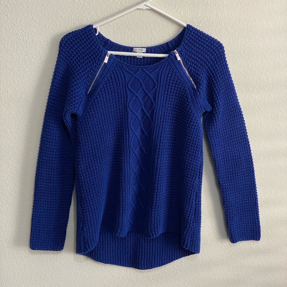 GUESS ROYAL BLUE KNITTED SWEATER